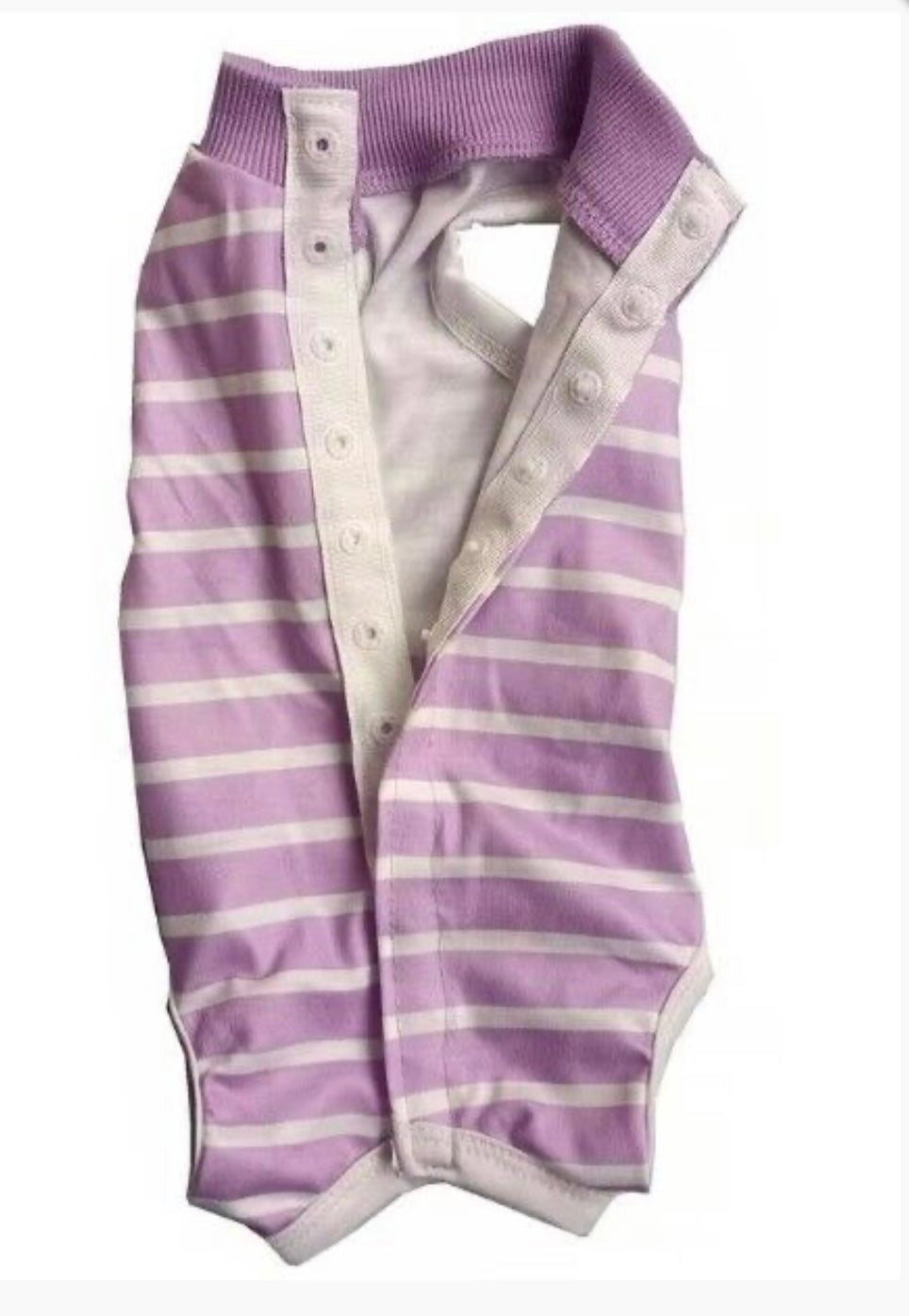 Dog Medical Recovery Jumpsuit Stripes