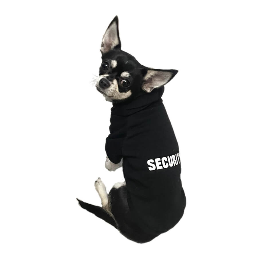 Hoodie Fleece Black Security V1