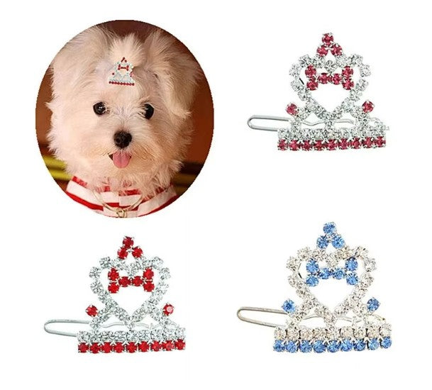 Love Heart Rhinestones Hair Clip