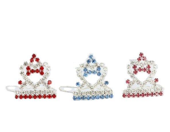 Love Heart Rhinestones Hair Clip