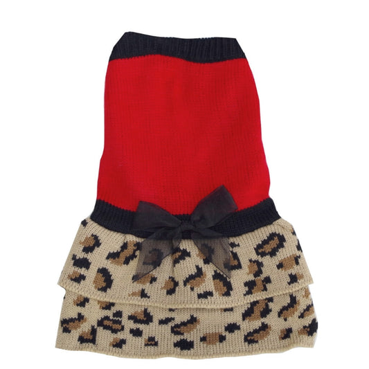Dress Knitted Red Cougar