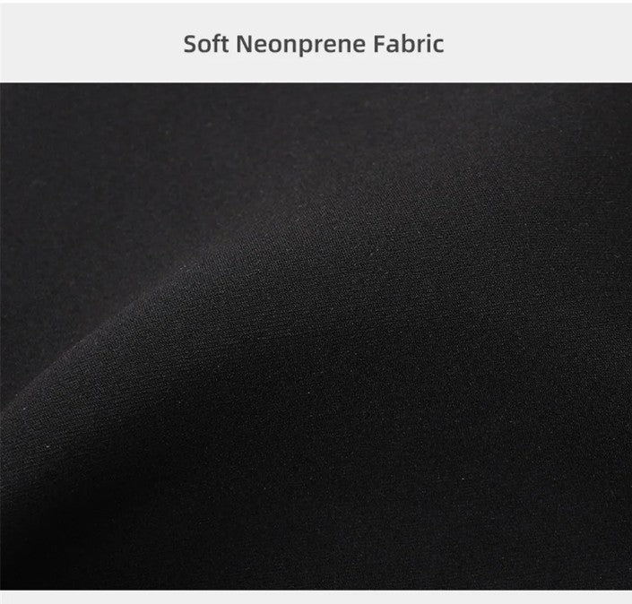 Black soft neonprene fabric with text 'Soft Neonprene Fabric' at the top.