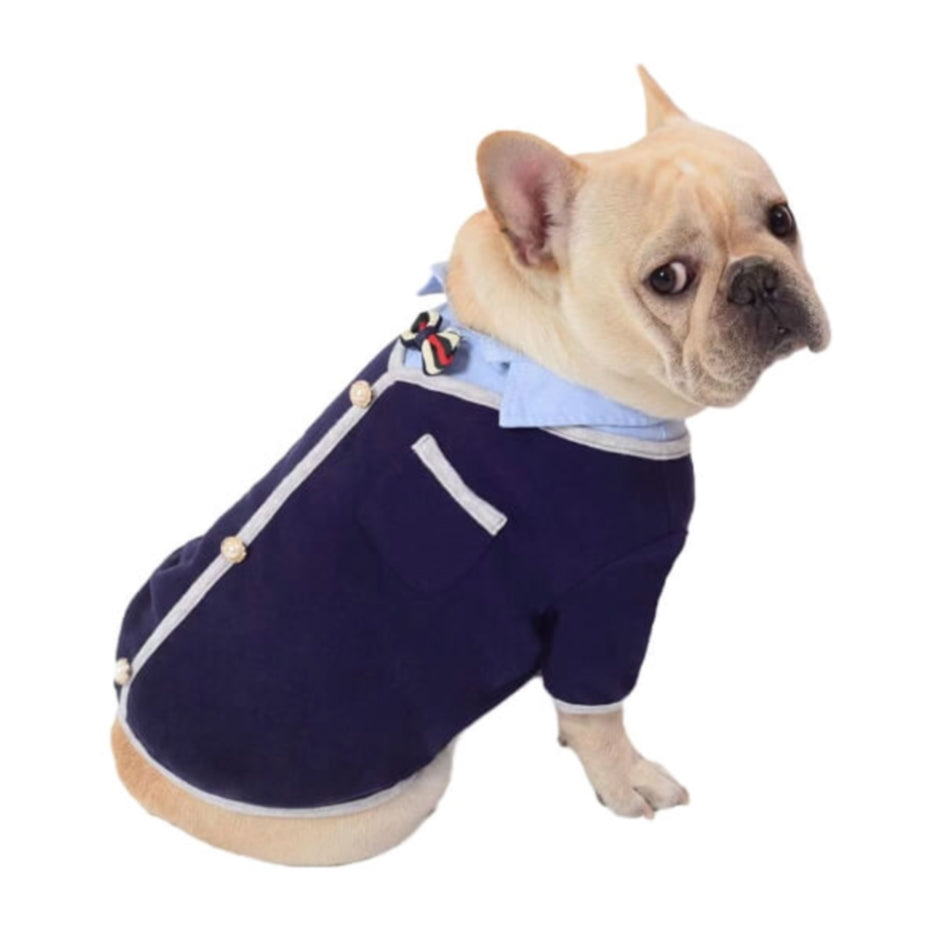 Shirt Blue Preppy with Jacket and Bowtie