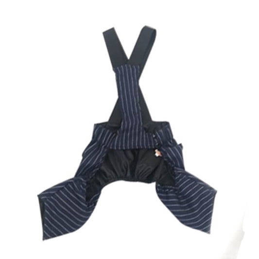 Pants with Brace Blue Pinstripe