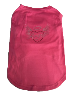 Shirt Hot Pink Rhinestone Angel Heart
