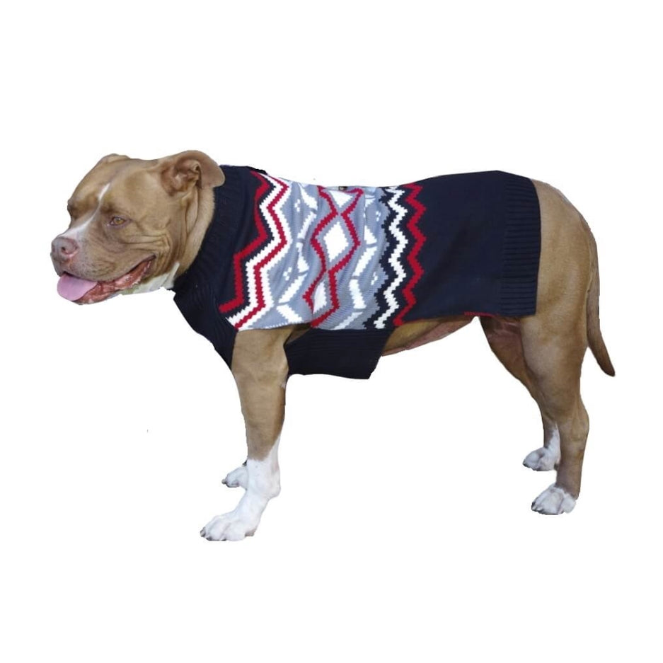 Sweater Black Argyle Knit