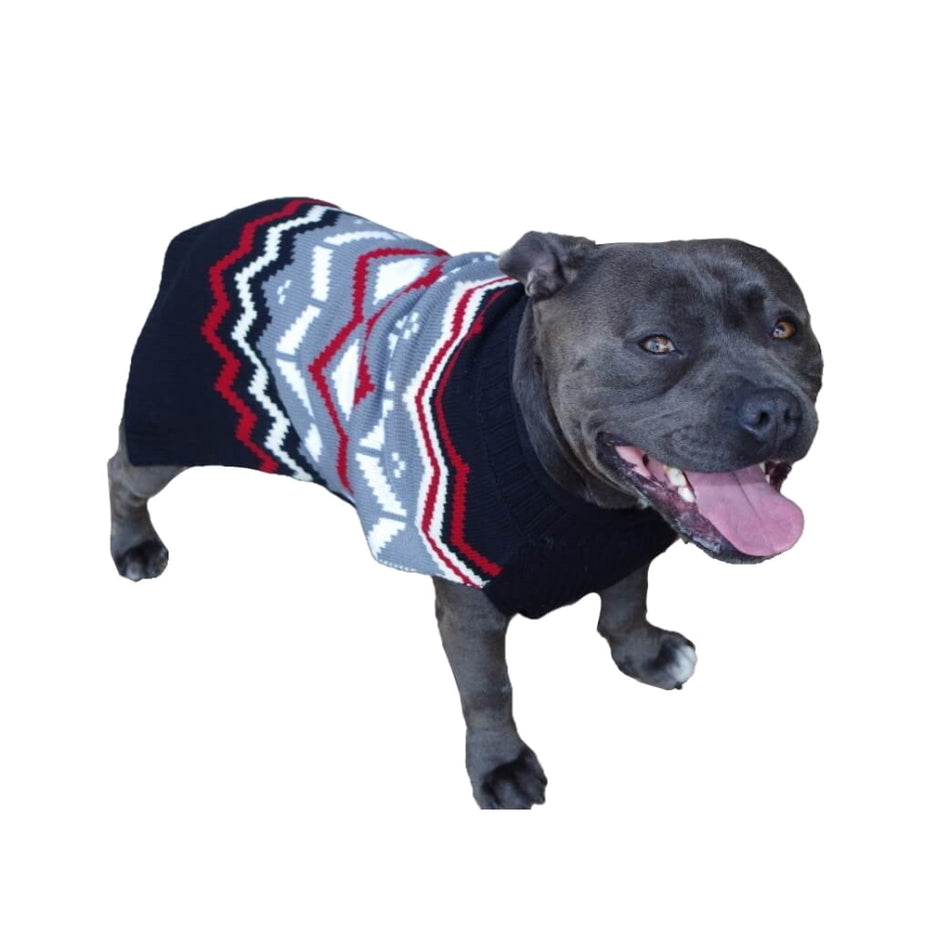 Sweater Black Argyle Knit