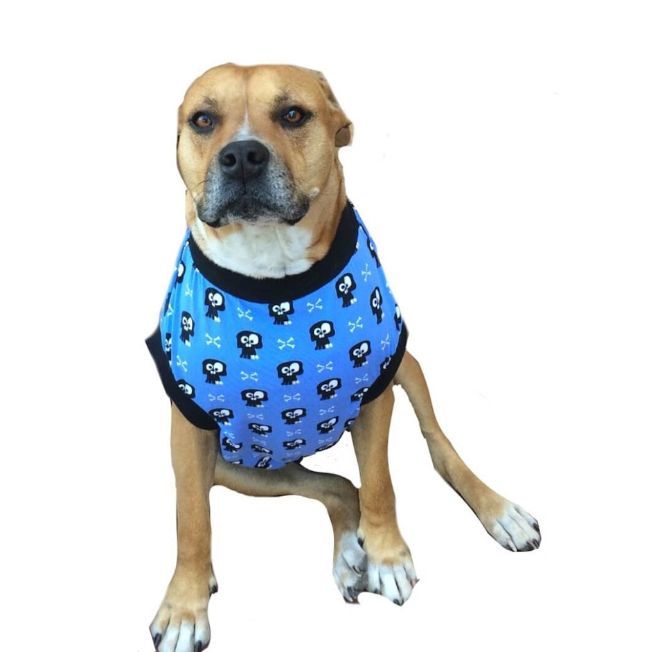 Shirt Blue Crazy Skulls