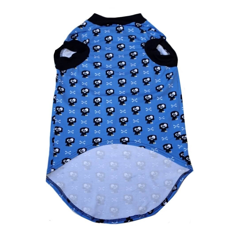 Shirt Blue Crazy Skulls