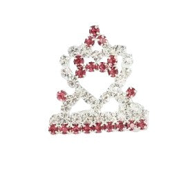 Love Heart Rhinestones Hair Clip