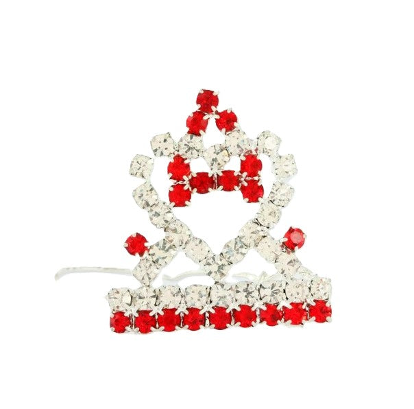 Love Heart Rhinestones Hair Clip