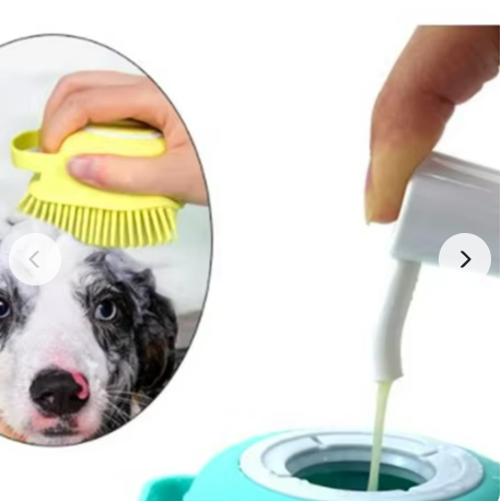 Soft Massage Bath Brush Dispenses Shampoo