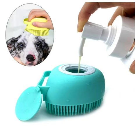 Soft Massage Bath Brush Dispenses Shampoo