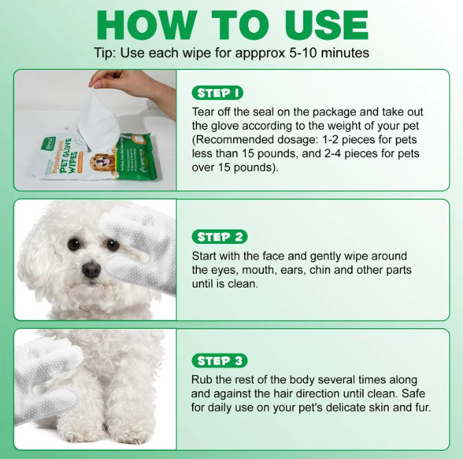 Pet Glove Wipes