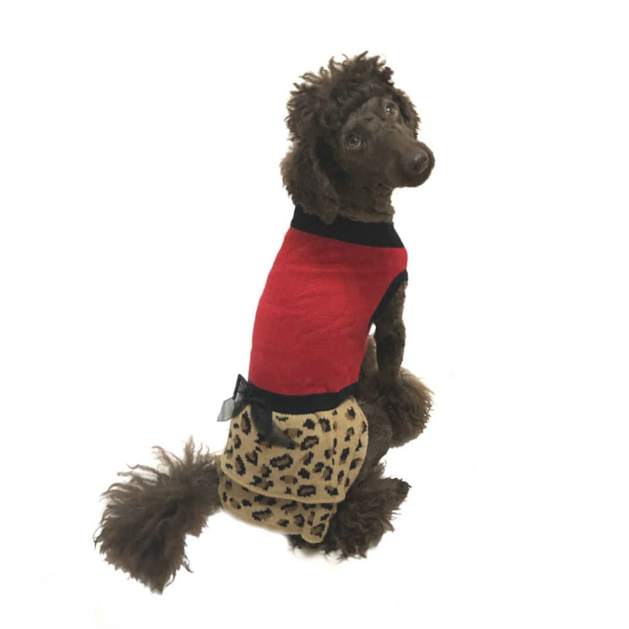 Dress Knitted Red Cougar