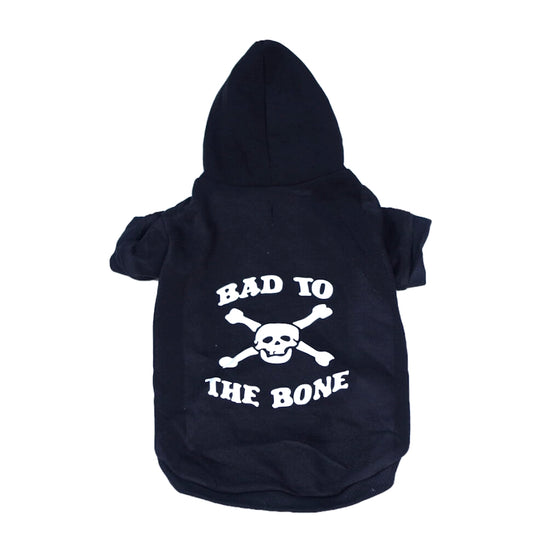 Hoodie Fleece Black Bad to the Bone