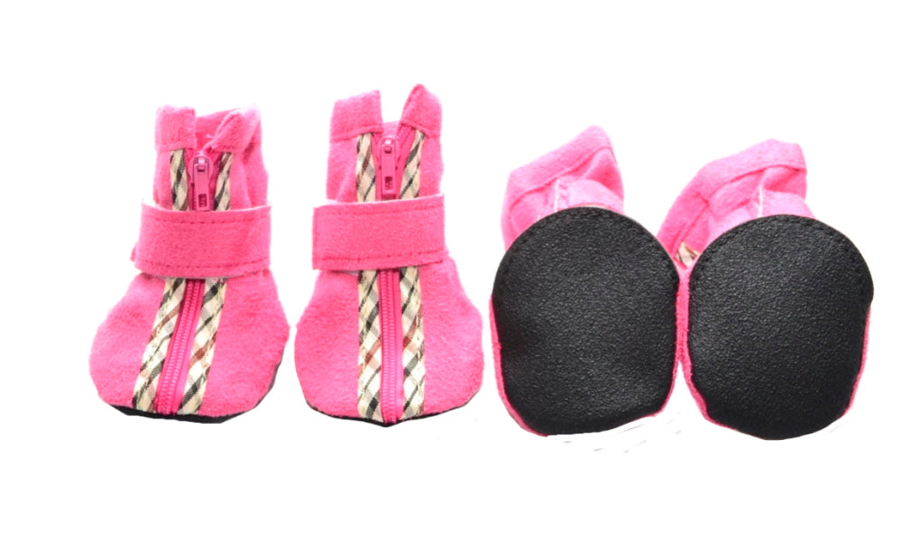 Small Paw Non-Skid Black Slipper Shoes