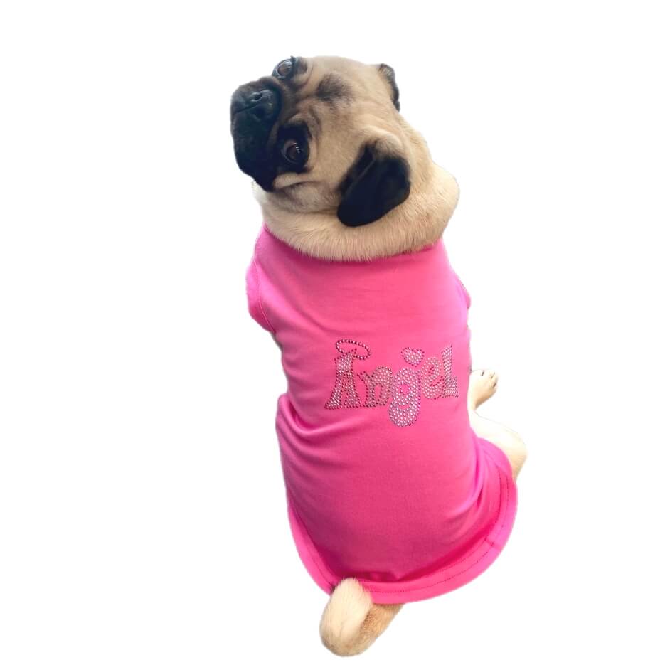 Shirt Pink Rhinestone Angel