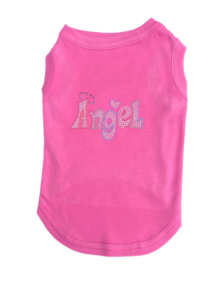 Shirt Pink Rhinestone Angel
