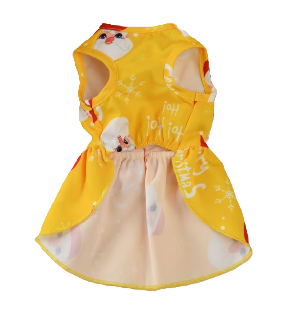 Dress Xmas Festive Print with Bow