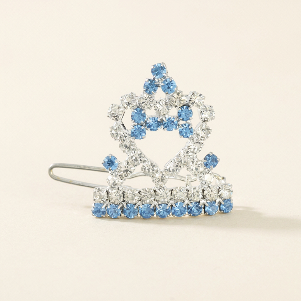 Hair Clip Love Heart Rhinestones