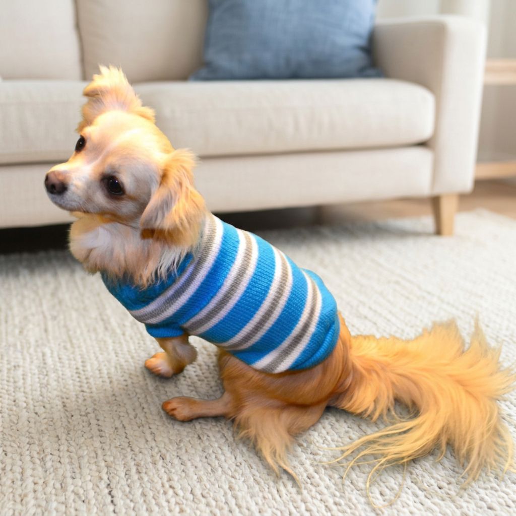 Sweater Blue Stripe Knit