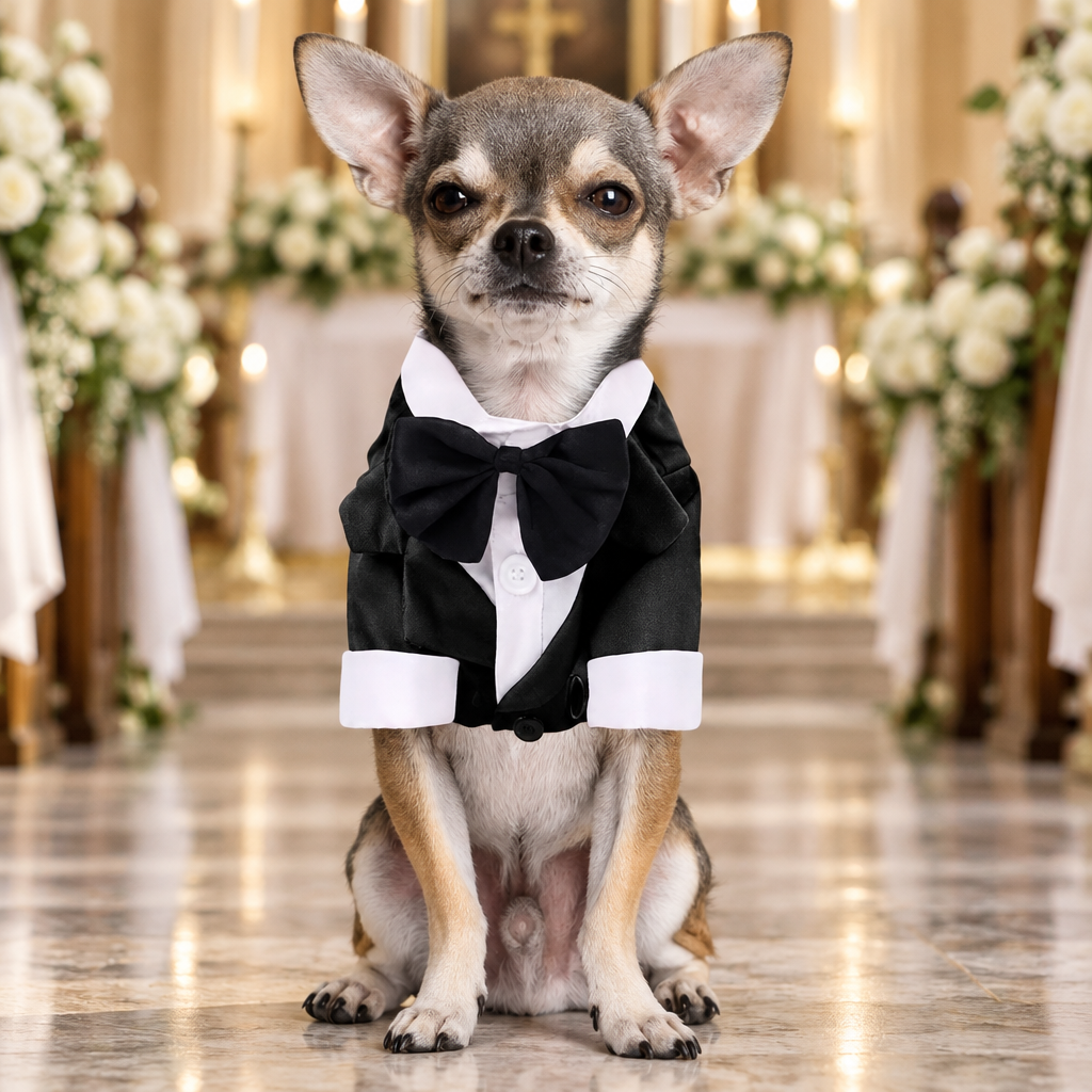 Tuxedo Black Jacket with White Shirt & Bowtie