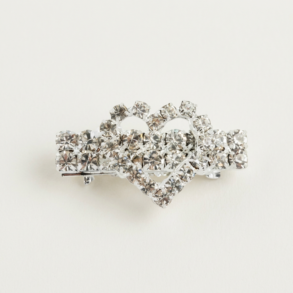 Hair Clip Heart Band Rhinestones