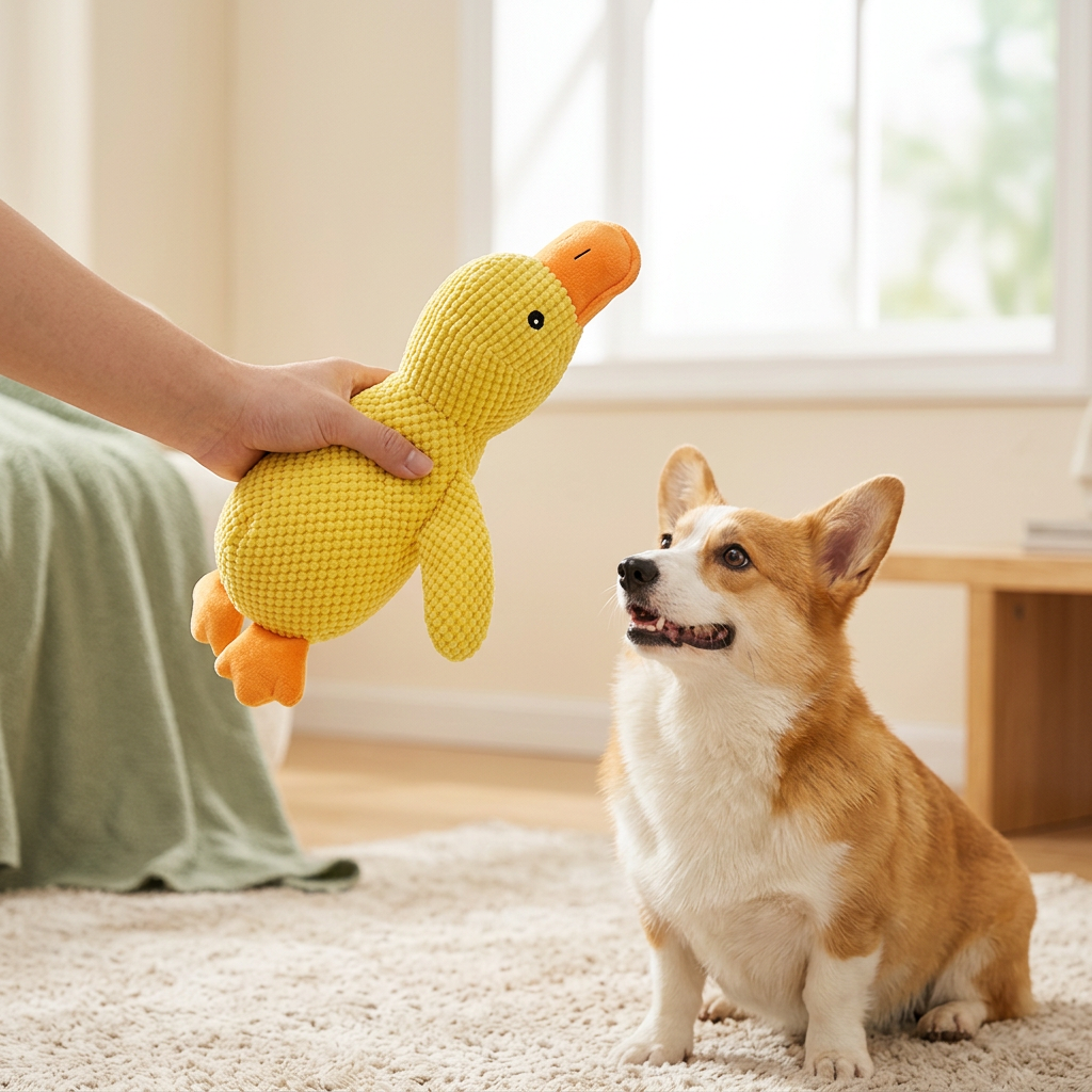 Plush Sleeping Companion Duck Toy