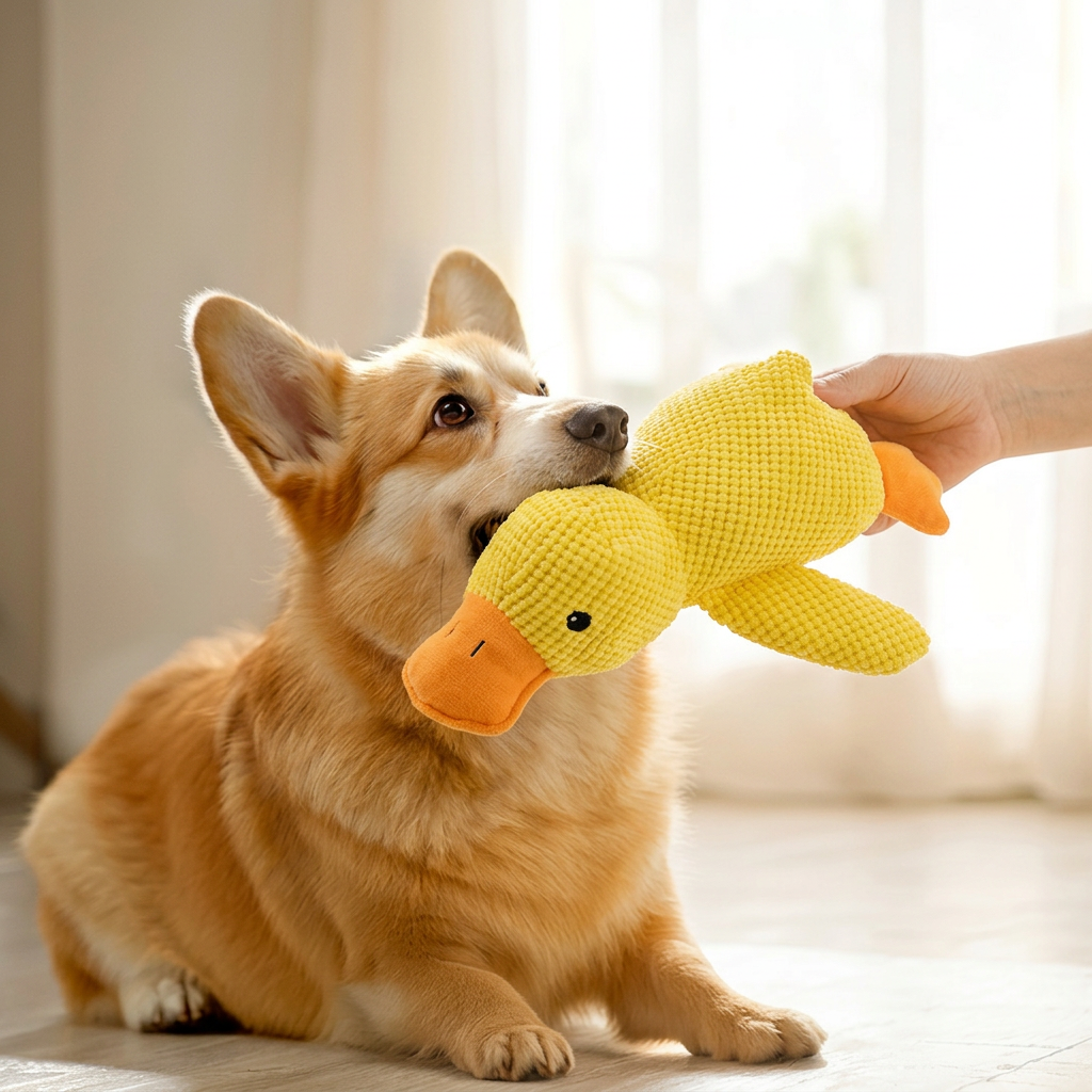 Plush Sleeping Companion Duck Toy