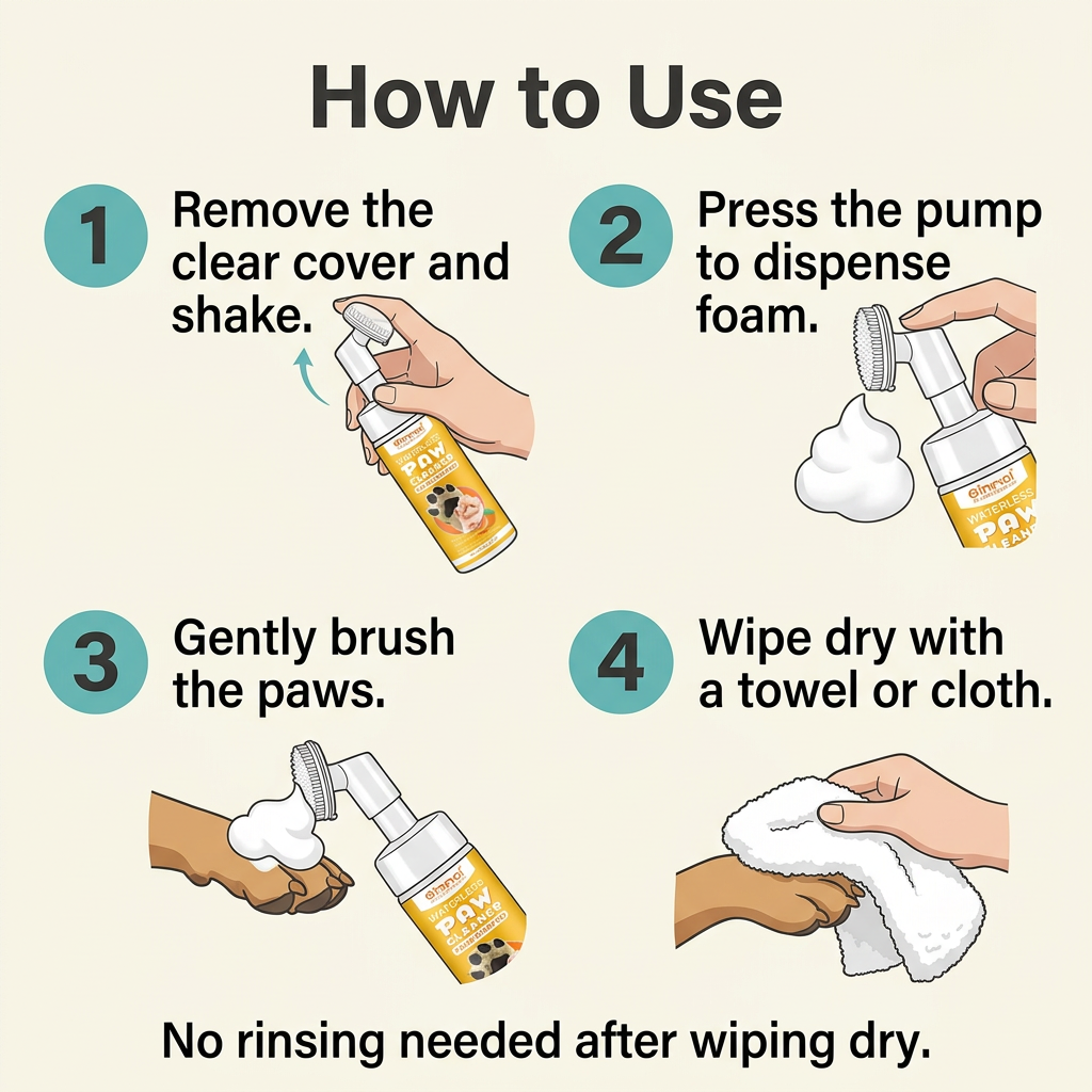 Waterless Foam Paw Cleaner