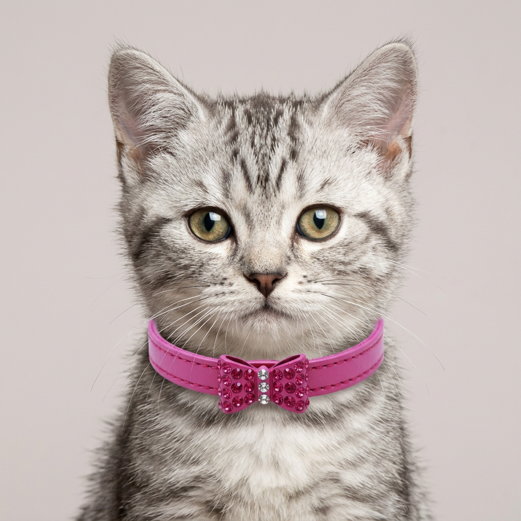 Collar Narrow Rhinestone Bow