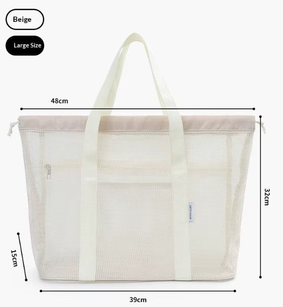 Mesh Drawstring Tote