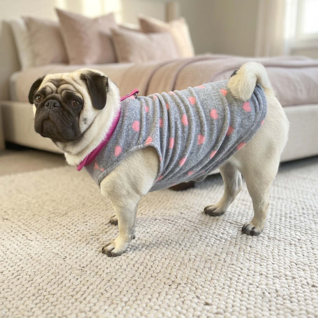Coat Fleece Pink Hearts