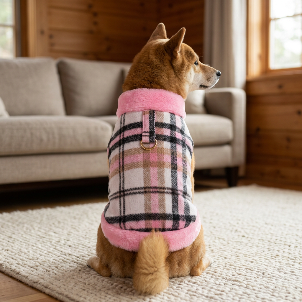 Coat Plush Fleece Plaid