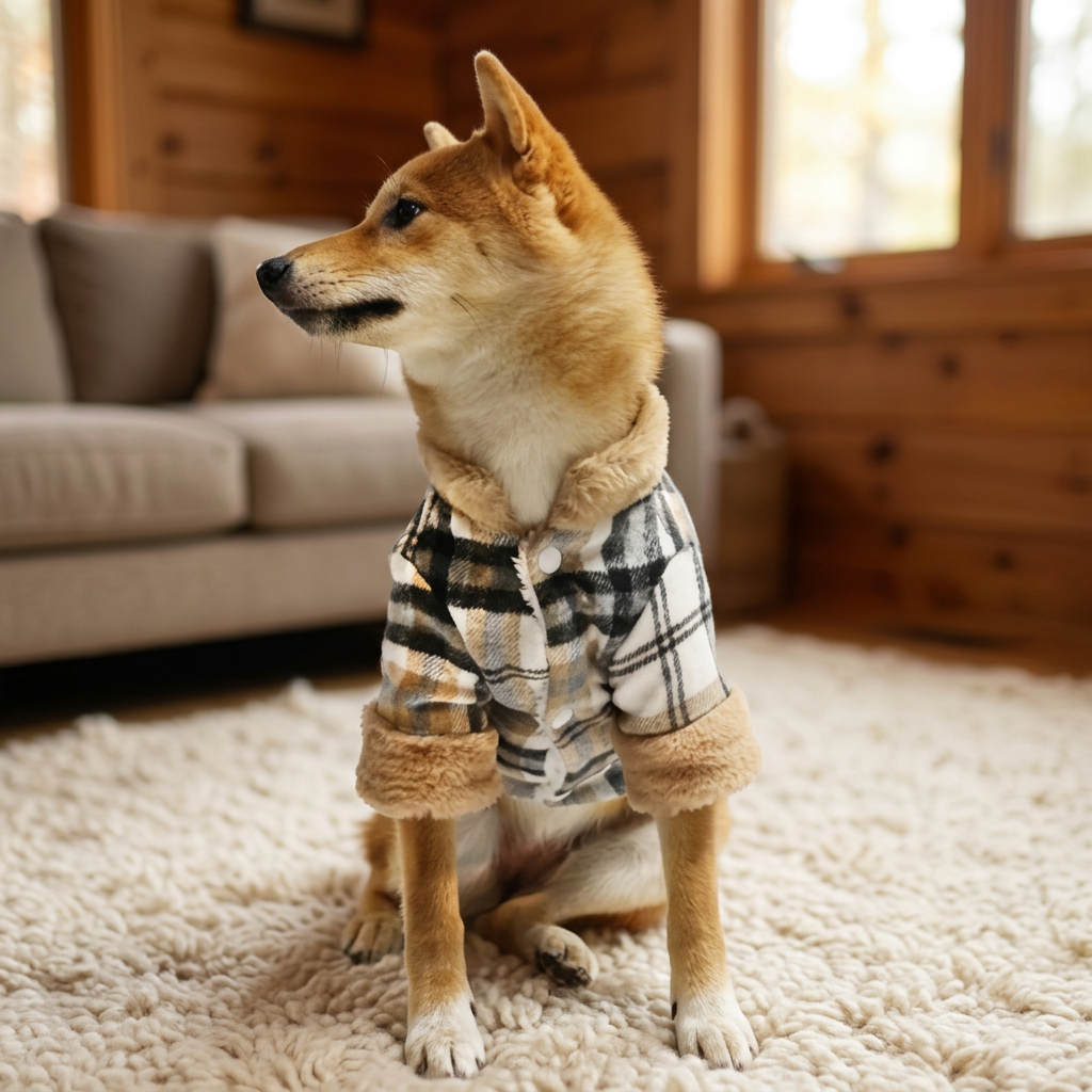 Coat Plush Fleece Plaid