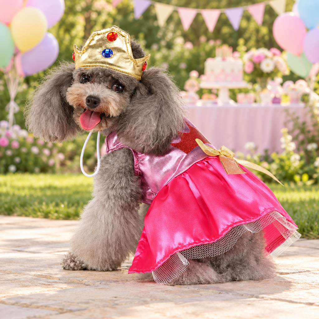 Dress Pink Princess with Crown