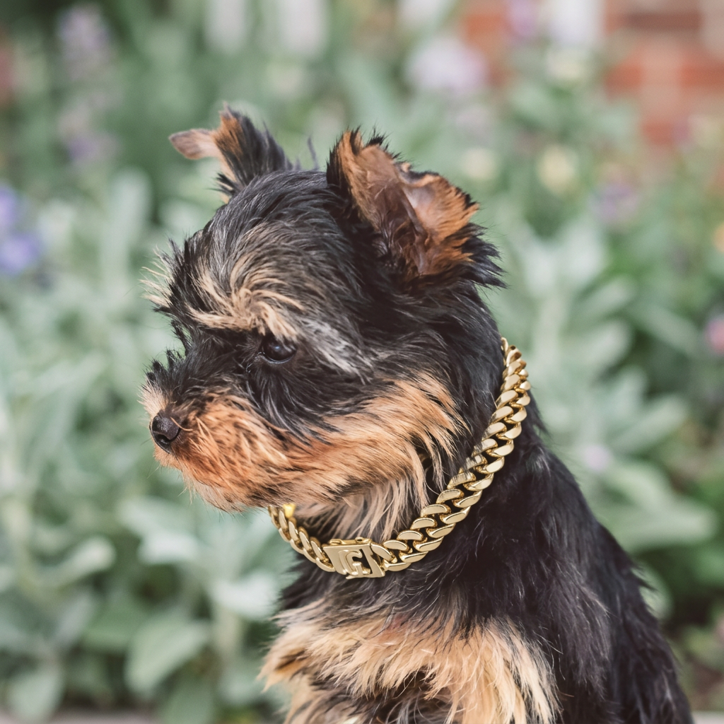 Dog Necklace Unisex Sparkling Rhinestone Chain
