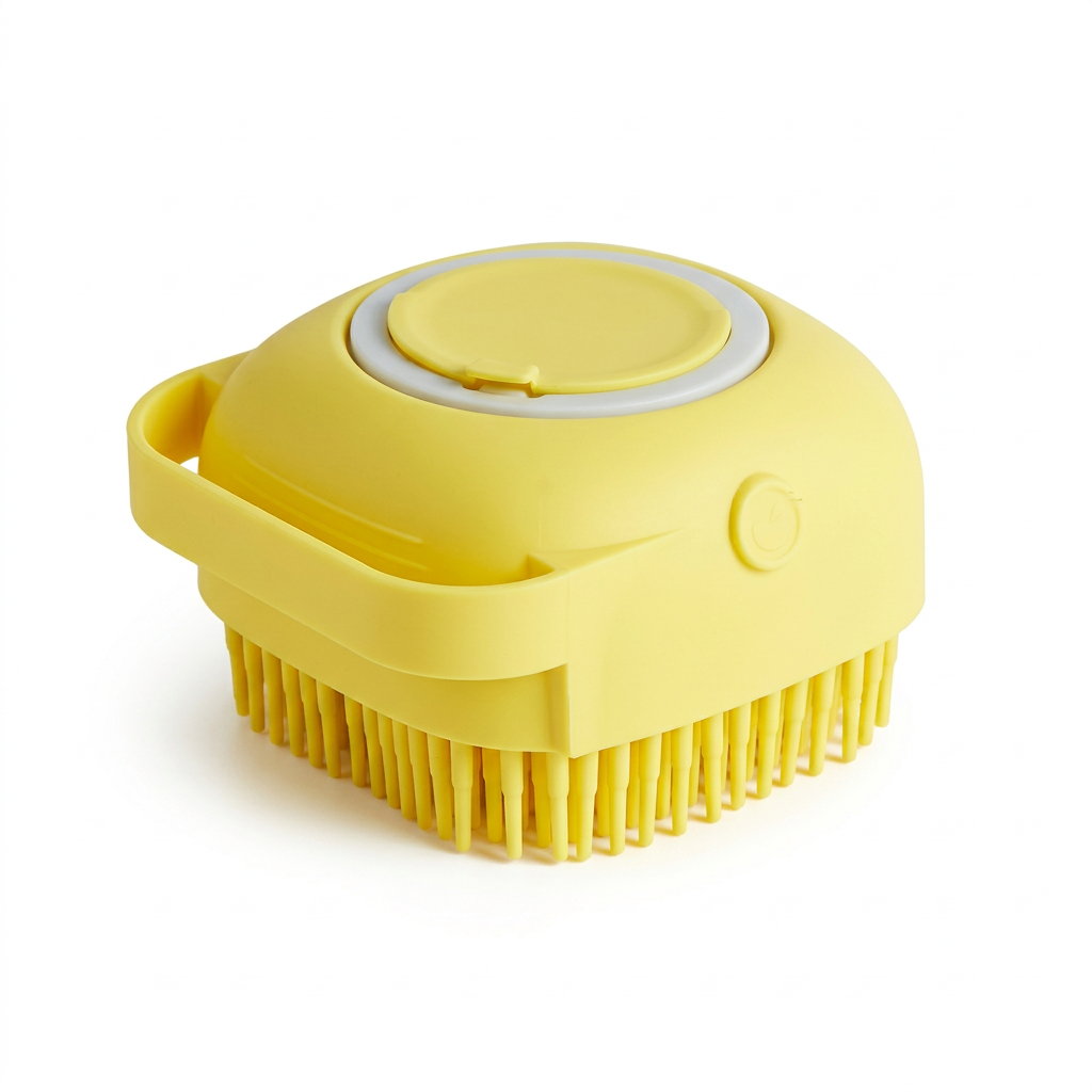 Dog Bath Brush with Shampoo Dispenser