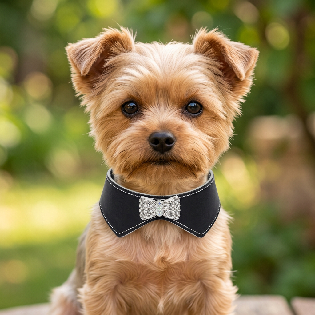 Dog Collar Rhinestone Bow
