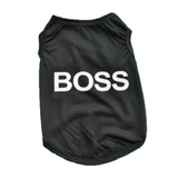 Dog T Shirt Boss Black