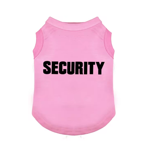 Large Dog T shirt Pink Security