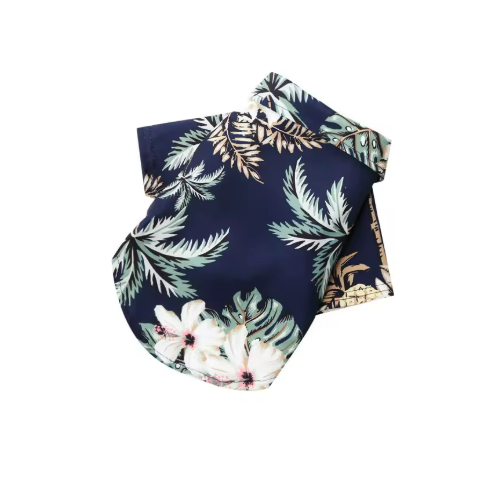 Dog Shirt Black Coconut Tree Hawaiian