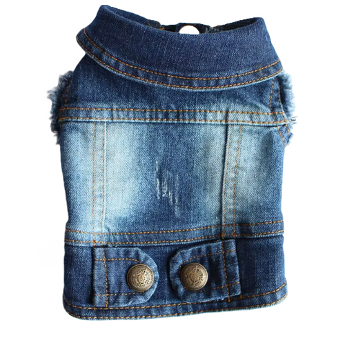 NEW Dog Denim Jacket Vest Plain