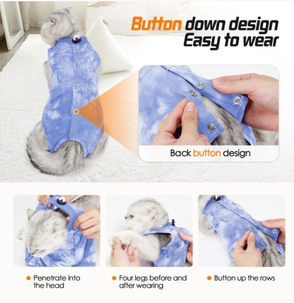 Cat Medical Recovery Jumpsuit
