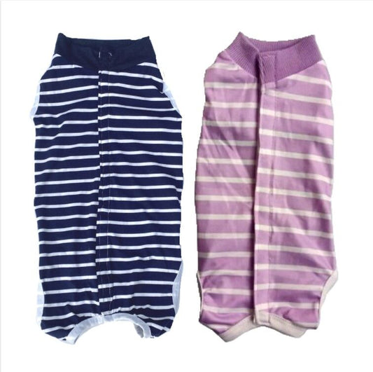 Dog Medical Recovery Jumpsuit Stripes