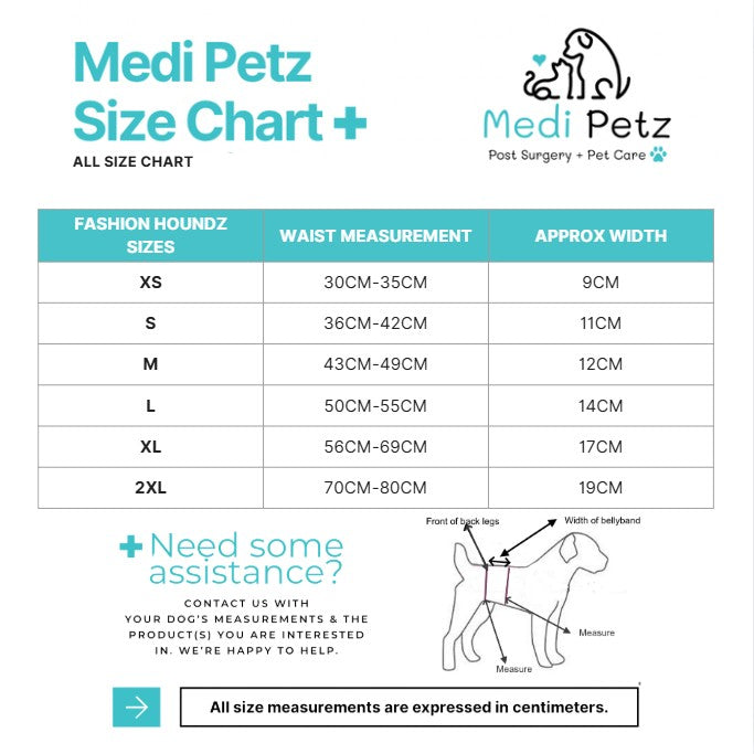 Belly Band Wrap Colourful Paws