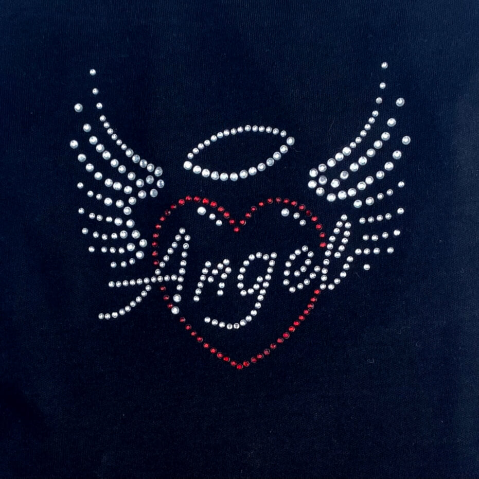 Dress Rhinestone Angel Wings Pink or Black