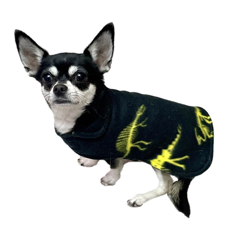 Coat Fleece Black Night at the Musuem