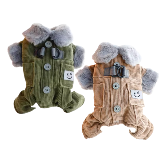 Jumpsuit Corduroy Fleece-Lined